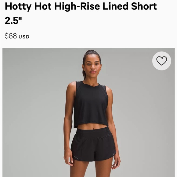 lululemon athletica Pants - Lululemon Hotty Hot High-Rise Lined Short 2.5"- LIKE NEW! Size 6
